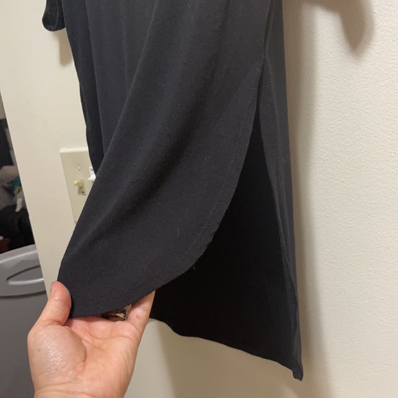 Poof Black Criss cross Shoulder Blouse 60%Cotton,35%Rayon,5%Spandex Size Medium - Picture 6 of 12